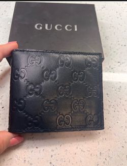 High-Quality Black Leather Wallet – Double GG Style