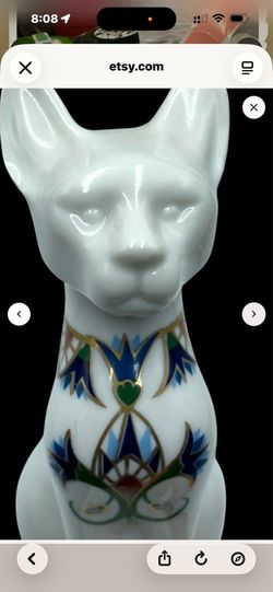 Vintage 1982 Treasures of Pharoahs Eliz Arden Collection Cleopatra's Cat Egyptian Design