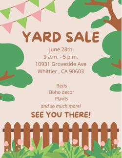 YARD SALE – EVERYTHING MUST GO! 🚨