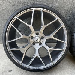 22 Inch Asanti Black Label Dynasty Rims Wheels 5x112