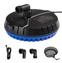 Automatic Pool Cover Pump 1500GPH Submersible with 25ft Cord & Adapter