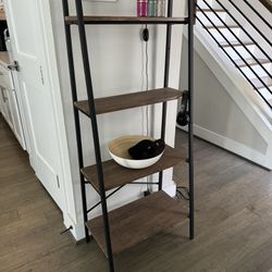 Blissun Ladder Shelf (4 Tier) Brown Wood 