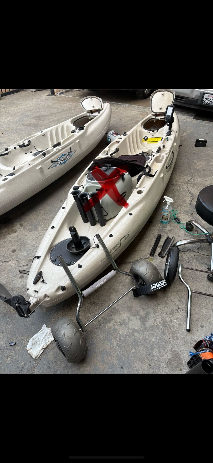 Hobie Mirage Outback V2 Drive Comes W/E Except Live Bait Tank