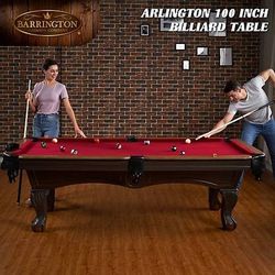Barrington Arlington 100 in. Billiard Table New in Box (Espresso/Red)

