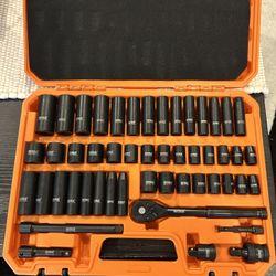 50 Piece 3/8” Drive Master  Impact socket set with Carry case.