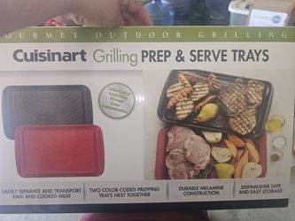 Set Of 2 Grill Prep & Serve Trays