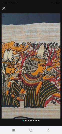 Egyptian Painting On Papyrus. Pintura Egipcia Sobre Papiro.