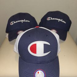 3 Champion Hats Bundle New With Tags One Size