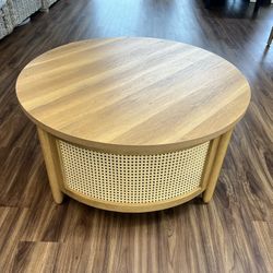 New Springwood Caning Coffee Table, Light Honey Finish