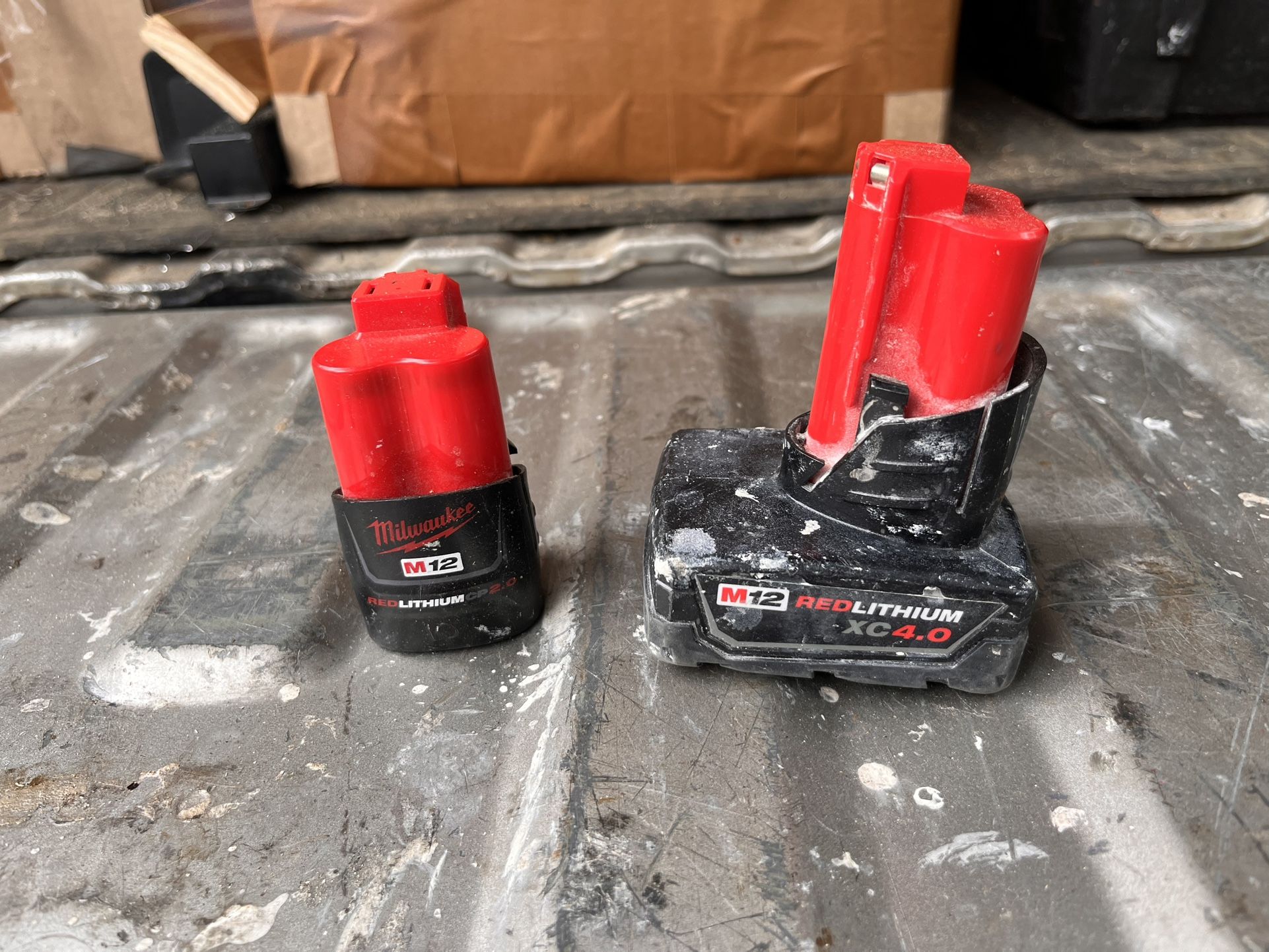 (2) Milwaukee M12 Batteries