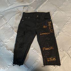 Rhinestone Cutoff Jean Shorts