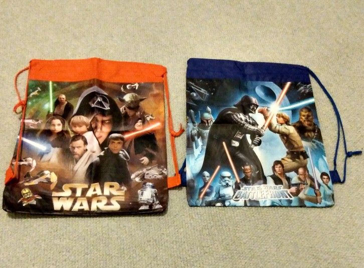 2 BRAND NEW CHILD SIZE STAR WARS BACKPACKS AGES 3+