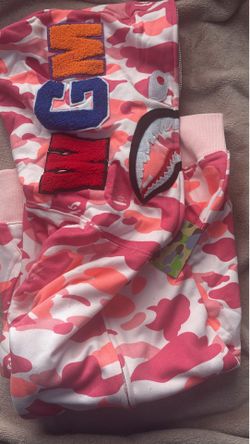 Pink bape jacket medium