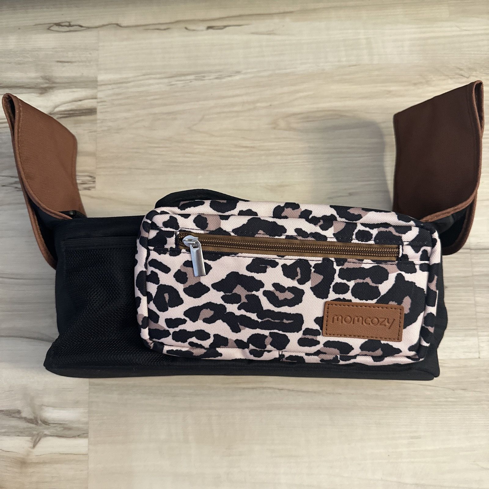 Mom Cozy Leopard Print Stroller Organization Caddy! New Without Tags!