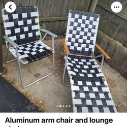 Vintage Aluminum Chair And Lounge 