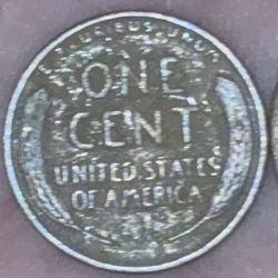 I938 No Mark Philadelphia Mint(Blue) Wheat Penny 