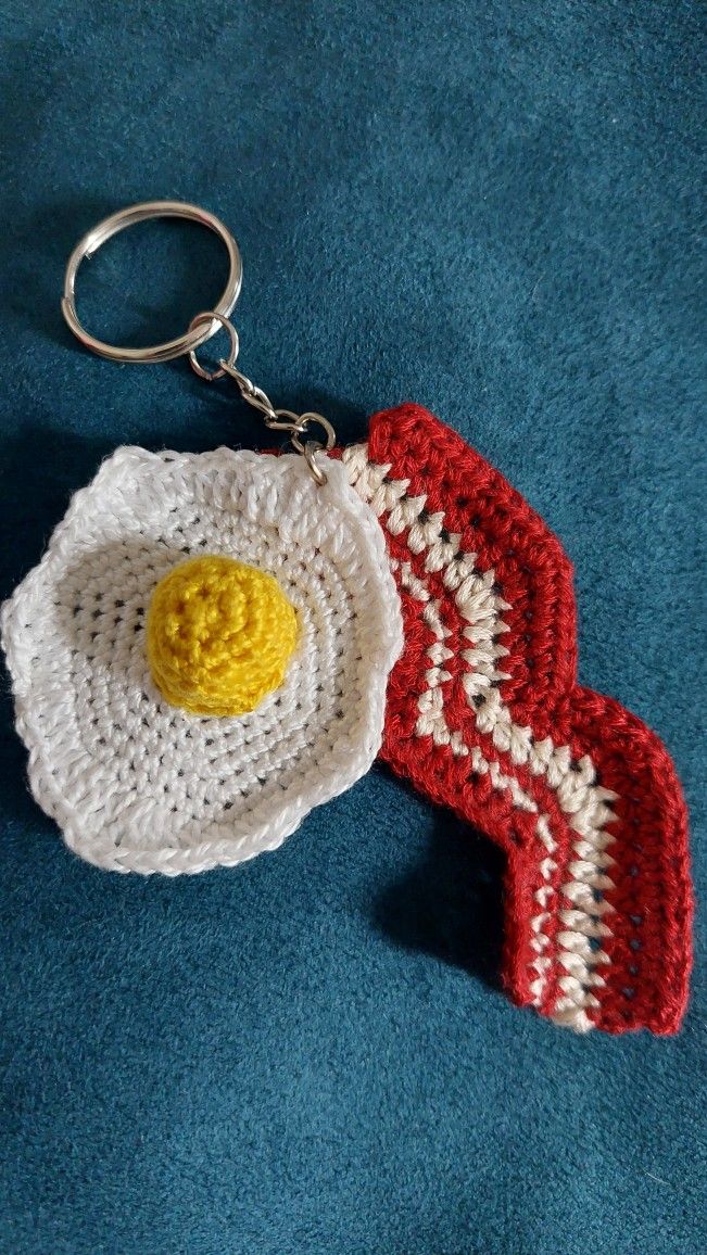 Bacon And Egg Keychain