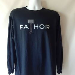 Fathor men's black long sleeve t-shirt size L.