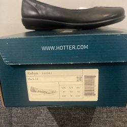 Black Leather Ballet Flats