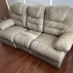 Reclining Sofa beige