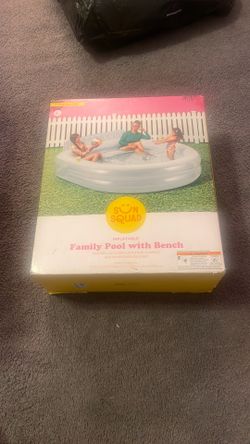Sun Squad Family Inflatable Pool With Bench 