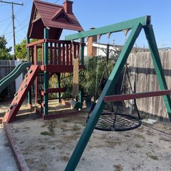 Large Kids Playground Swings/slide