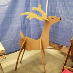 55 Inches Tall  Reindeer, Handmade, Christmas