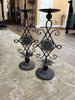 Metal Candle holders 17”