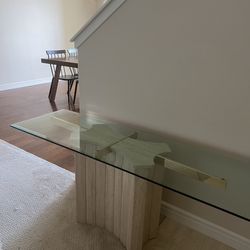 Travertine Console Table 