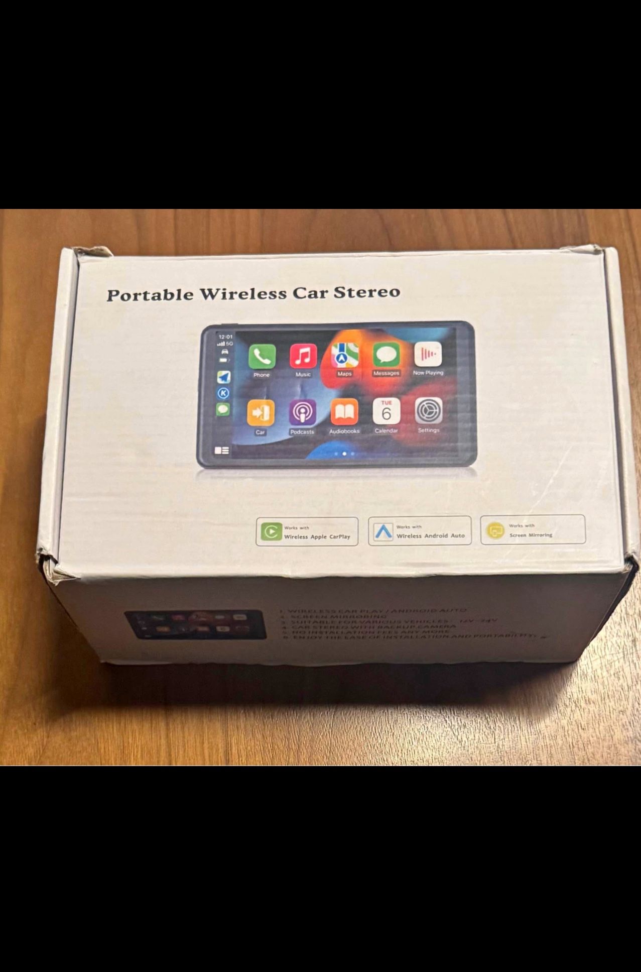 Apple Carplay Screen for Car, 7" HD Portable Car Stereo Touch Screen