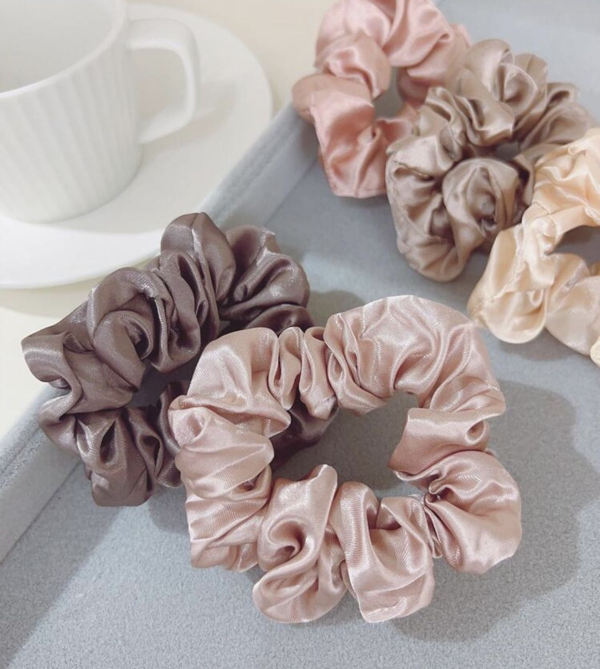 Satin Hair Scrunchies 7 Pcs Hair Accessories