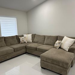 Sectional Sofa, Grey 
