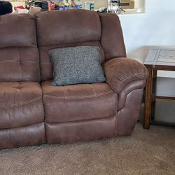 Living room set: sofa + recliner + 2 matching tables