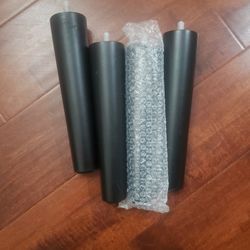 10 Inch Round Solid Wood Furniture Legs, Set of 4