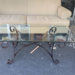 Coffee table, glass top