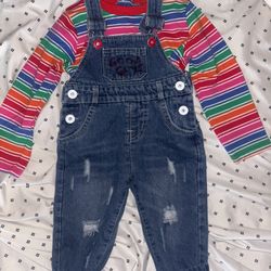 Baby Chucky Costume 18-24M / 2T Good Guy Overalls