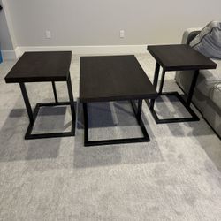 1 Coffee Table And 2 End Tables 