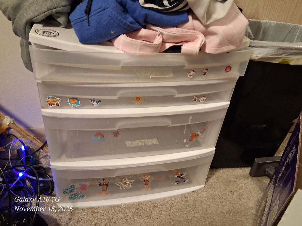 4 drawer plastic storage container 