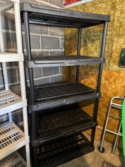 5 Shelf plastic storage shelf