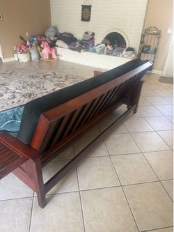 Queen Size Solid Wood Futon — Converts to Bed