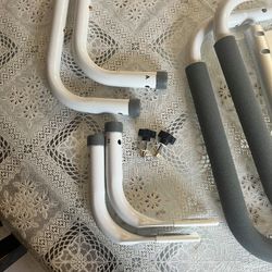 White Steel Toilet Safety Rail