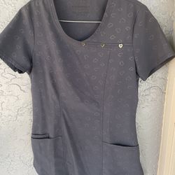 Bundle of HeartSoul Scrubs (3 sets) Dark Gray, aqua & blue Bottom XS/ Top small