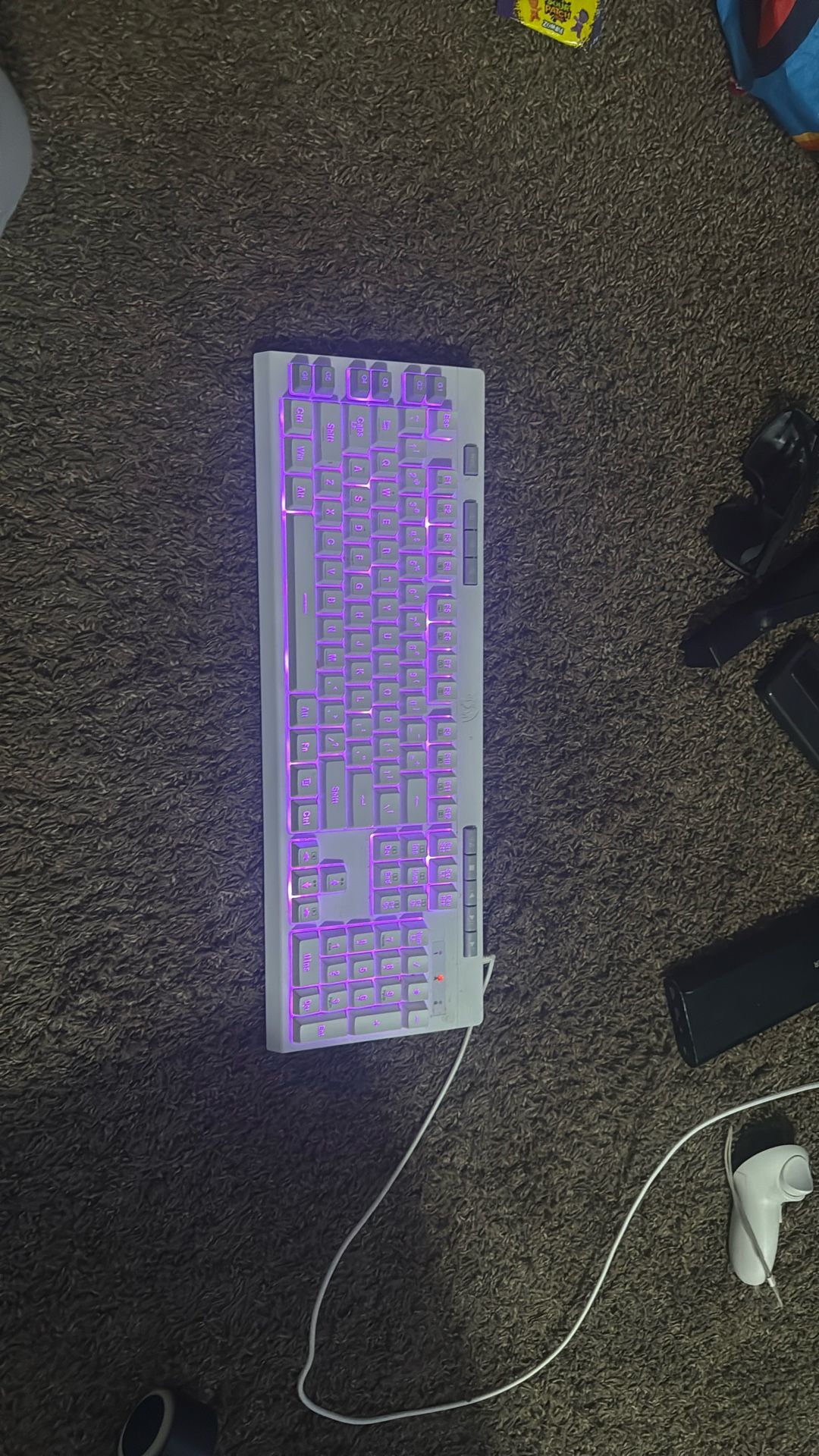 Red Dragon White Gaming Keyboard 