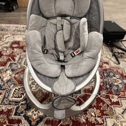 Baby Swing - Grey Plush - Excellent Condition