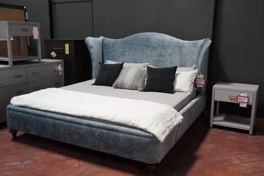 King Upholstered Bed — Whittemore-Sherrill (Spa Blue)