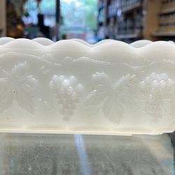 Anchor Hocking Rectangular Dish Bowl White Milk Glass