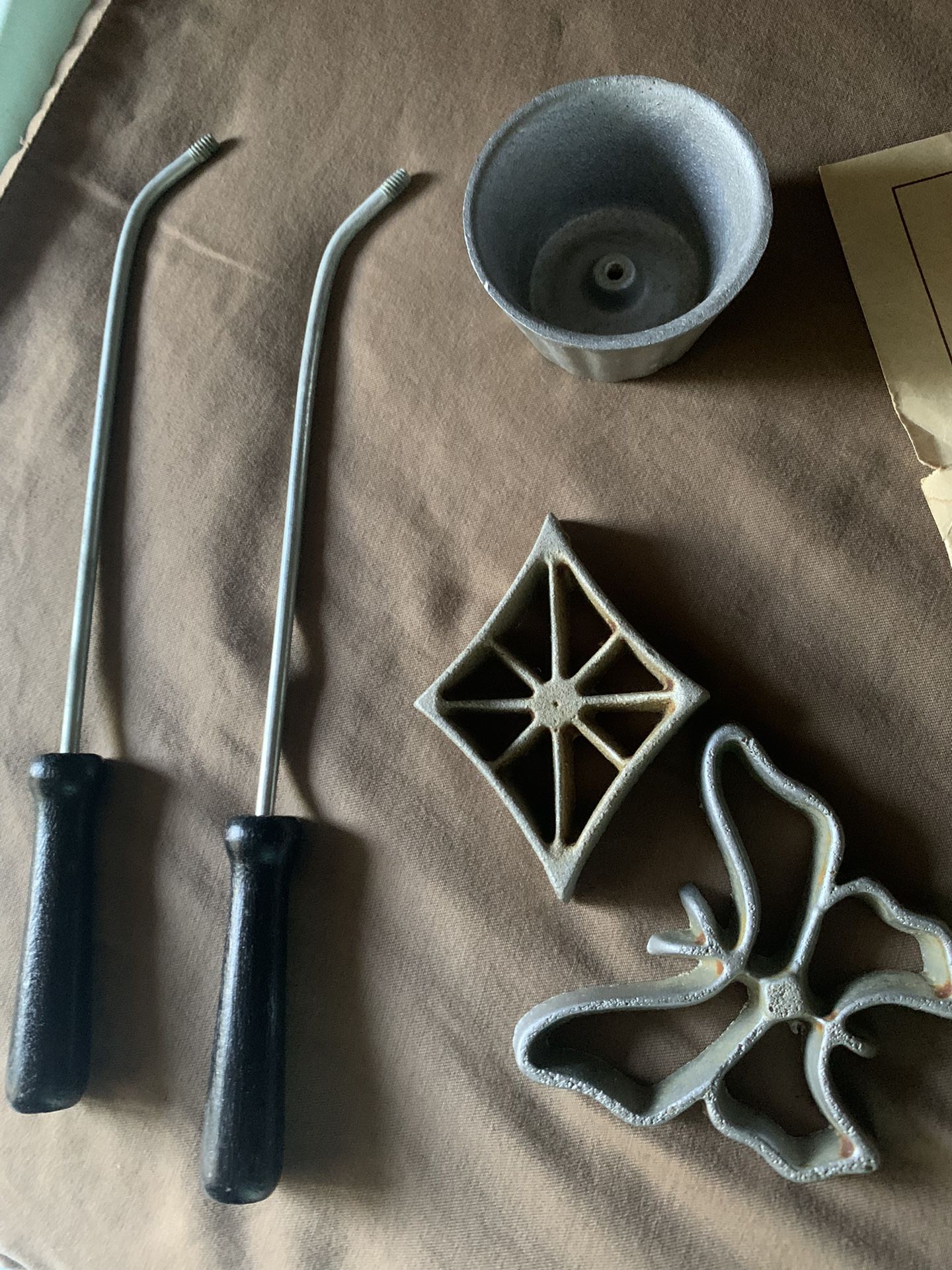Vintage Waffle Maker & Patty Iron