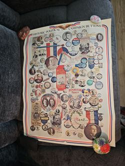 Historic Political Campaign Buttons Poster