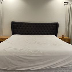 King Frame, Mattress, Spring Boxes and Headboard