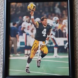 16 X 20 Brett Favre Super Bowl Autographed Framed Photo